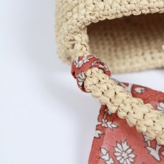 画像48: maison de soil　RAFFIA ONE HANDLE BARREL BAG　10色 (48)