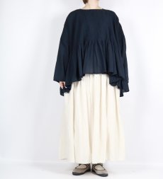 画像20: maison de soil 80s ORGANIC COTTON SMALL CHECK&VOILE PLAIN(OVER DYE) MINI PINTUCK PULLOVER 2色 (20)