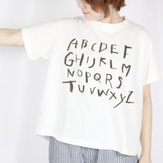 画像24: tumugu:ラフィ天竺 プリントTシャツ(アルファベット) 4色 (24)