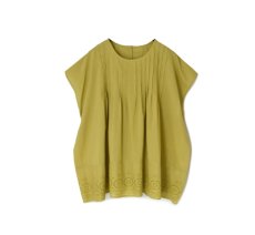 画像29: SOIL 　 80s VOILE PLAIN WITH CUT WORK LACE　CREW -NECK FRENCH /SL SHIRT WITH PINTUCK 3色 (29)