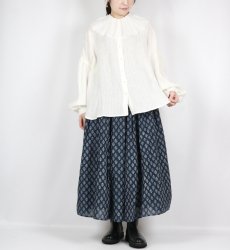 画像2: MAGALI 　ストライプリネン・アンティークカラー・ブラウス　2色 (2)