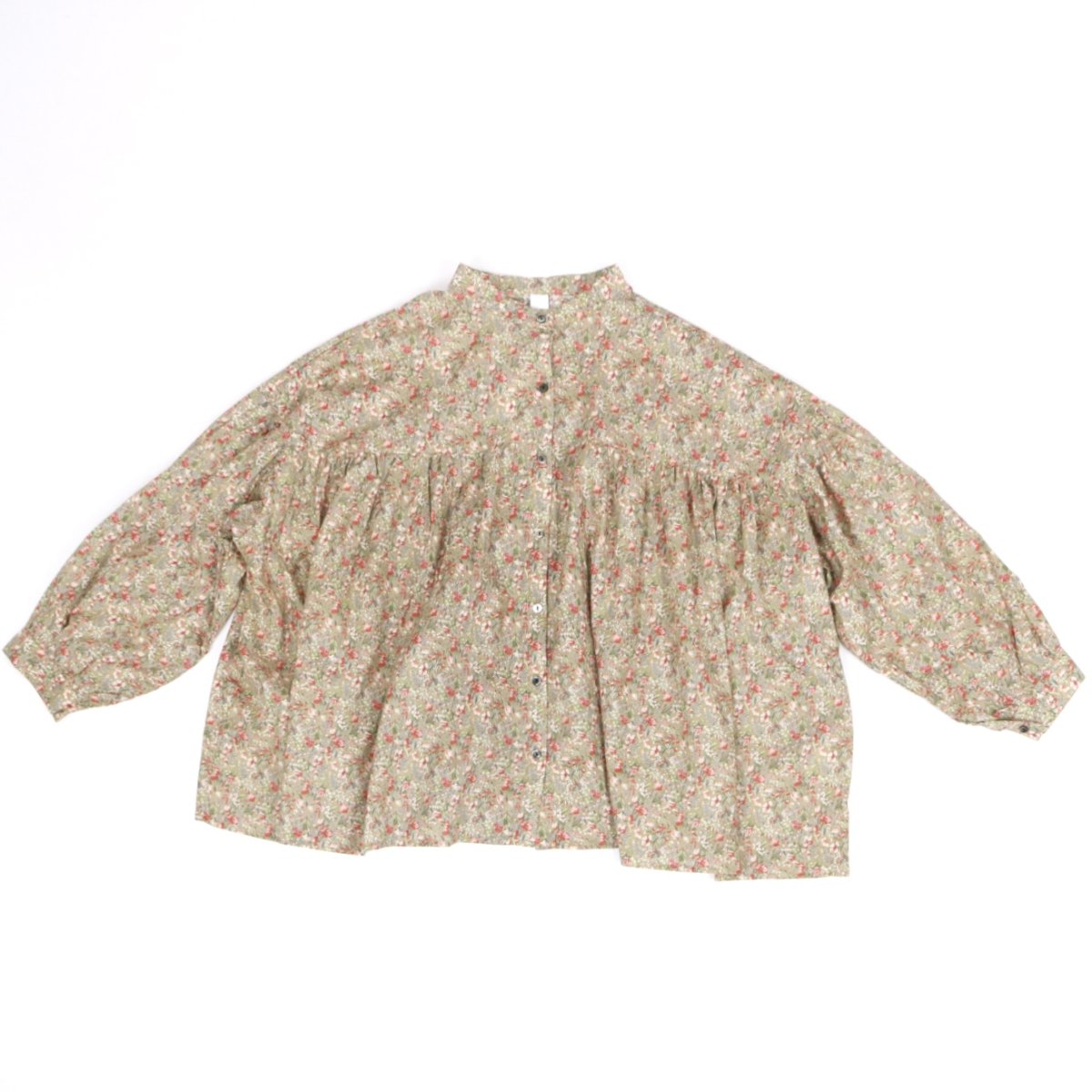 画像24: DIARIES  フラワープリント バンドカラーシャツ   2色 (24)