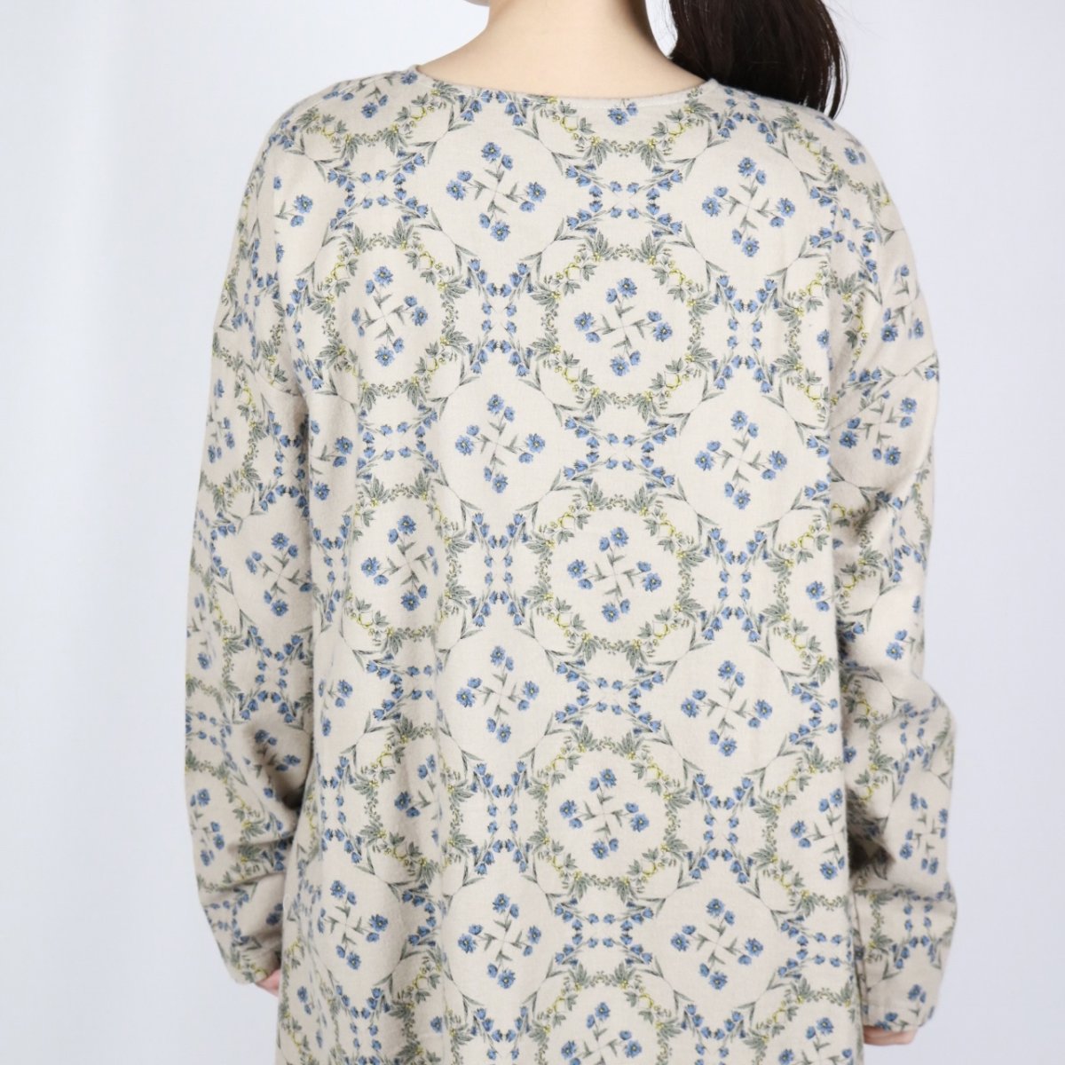 画像6: NARU   20ビエラ起毛バイアス花柄 ワンピース   (6)