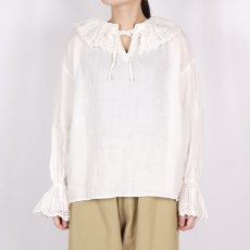 画像2: Gauze# ANTIQUE LACE FRILL 2WAY BLOUSE 2色 (2)