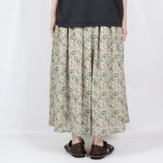 画像5: NARU  80s VOILE PAISLEY FLOWER PRINT GATHERD SKIRT  (5)