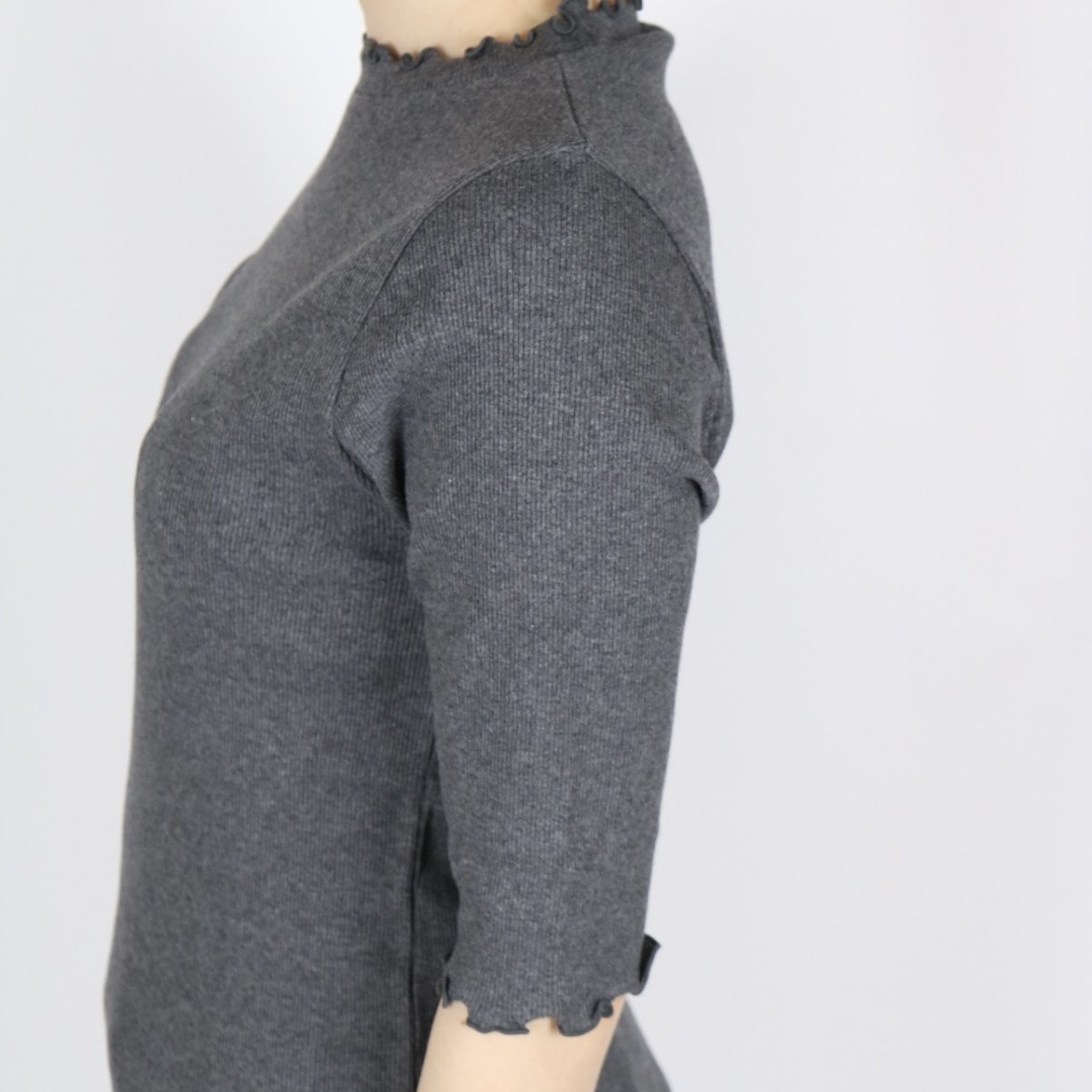 画像10: LUEUF テレコ５分丈プルオーバー 2色 (10)