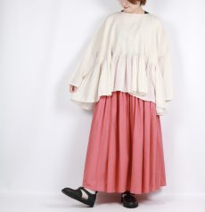 画像5: maison de soil 80s ORGANIC COTTON SMALL CHECK&VOILE PLAIN(OVER DYE) MINI PINTUCK PULLOVER 2色 (5)