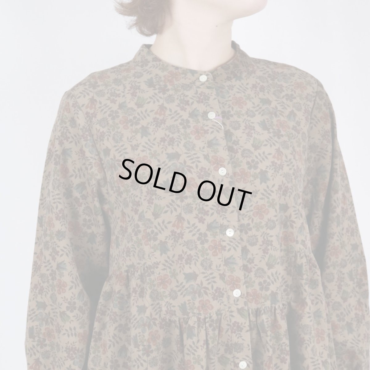 画像5: sosotto LIBERTYコーデュロイヨーク切替ギャザーOP 2色 (5)