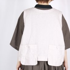 画像26: tumugu: リネンキャンバス 2wayベスト 3色 (26)
