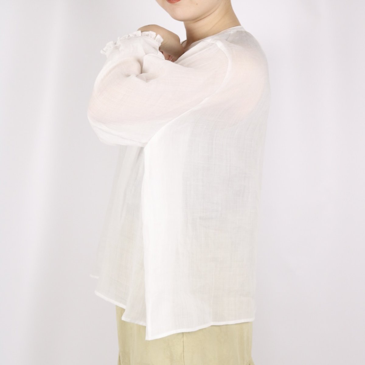 画像22: LUEUF　袖フリル ギャザーシャツ　3色 (22)