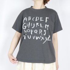 画像12: tumugu:ラフィ天竺 プリントTシャツ(アルファベット) 4色 (12)