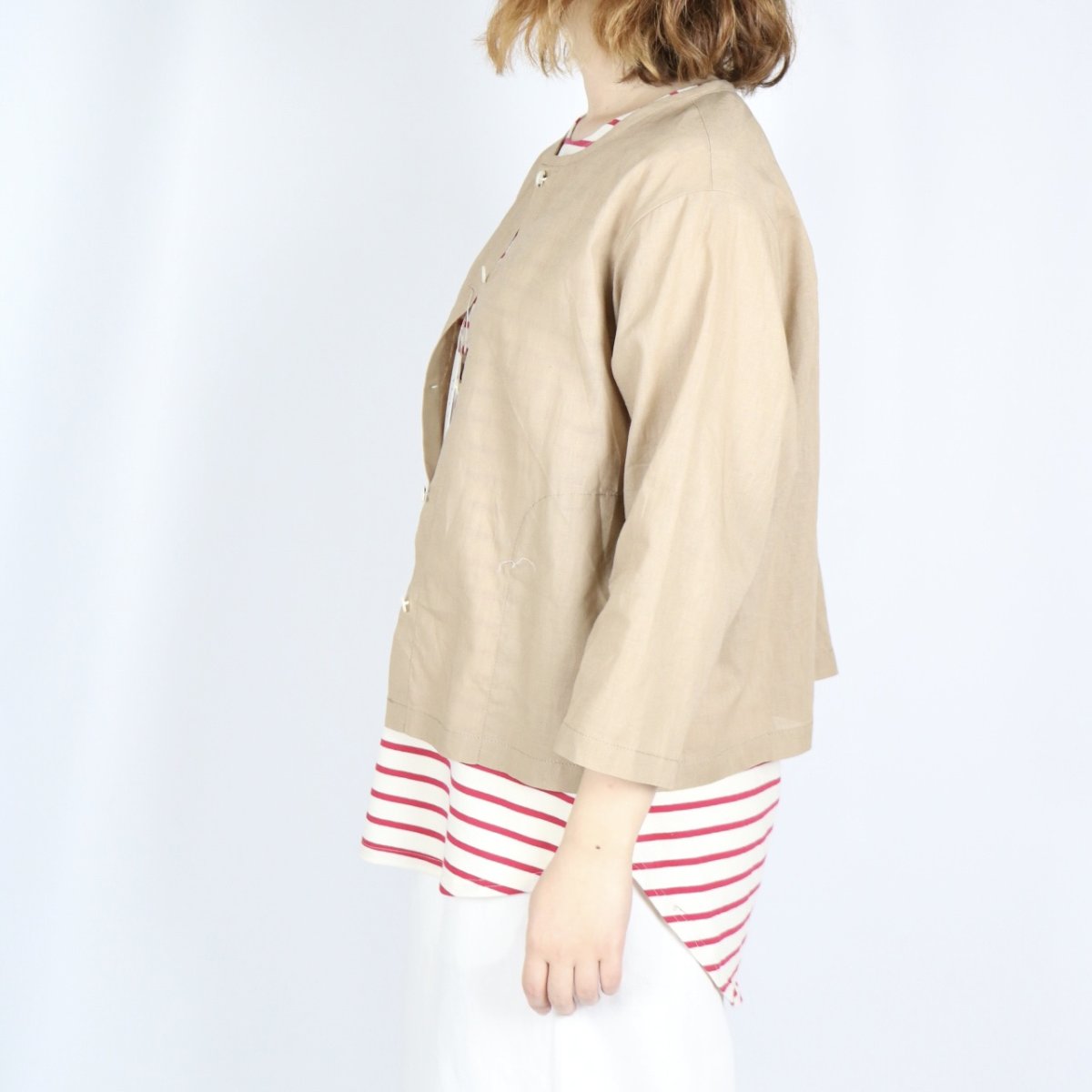 画像16: Vent d'ouest 綿麻７分袖ブラウス　3色 (16)