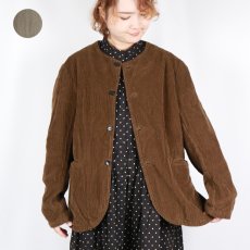 画像1: Vas-y Lentement　WIDE&NARROW WALE CORDUROY(OVERDYE) 60'S ORGANIC CAMBRIC SIDE VENTS NO COLLAR JACKET 2色 (1)