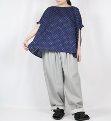 画像8: SOIL   80s COTTON VOILE DOT PRINT GATHERED SMOCK (8)