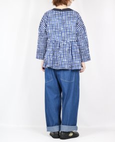 画像34: NARU  60ローンリップルチェック＆ストライプ ファッスンシャツ 2柄×2色 (34)
