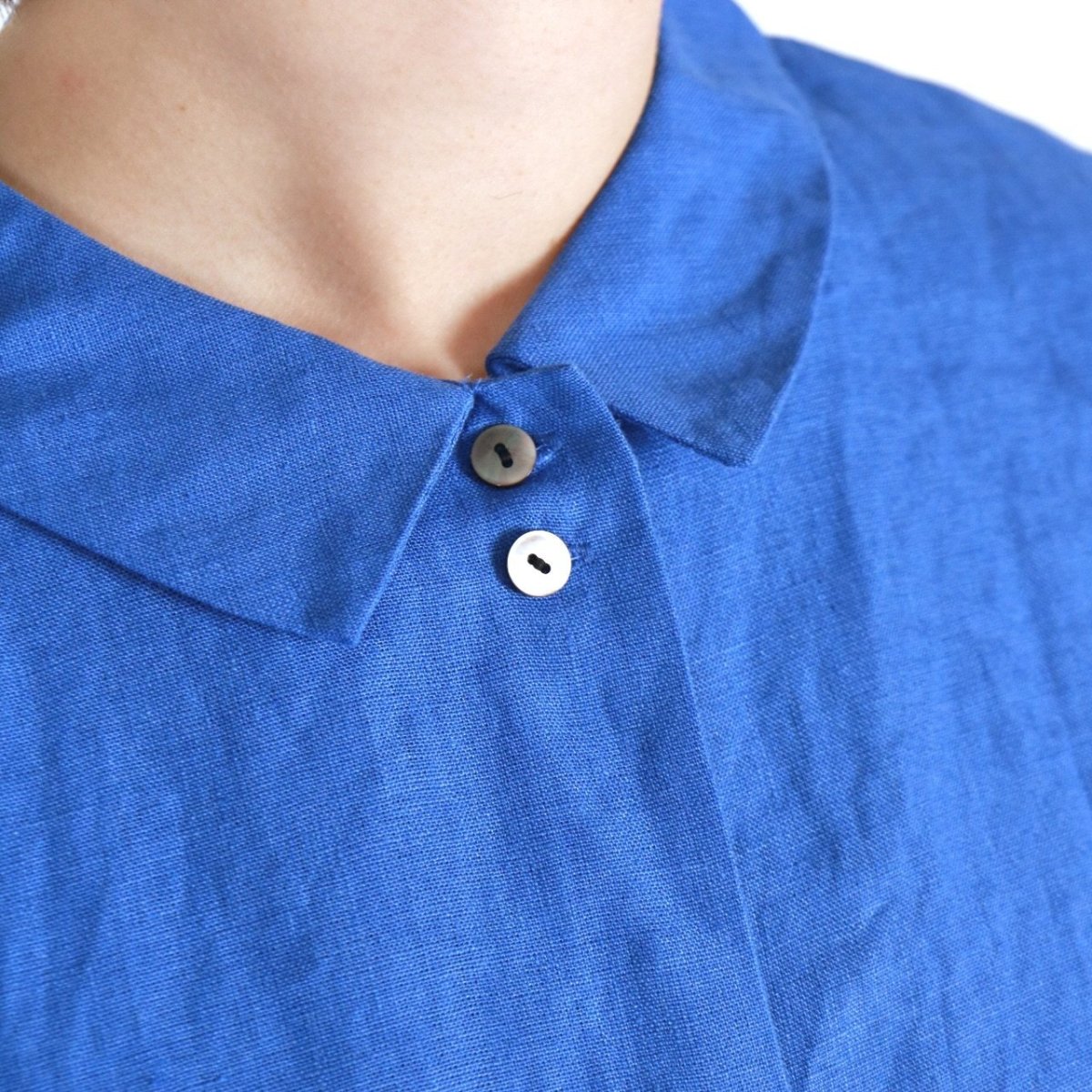 画像12: blue willow リネンボタンシャツ　2色 (12)