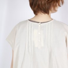 画像27: SOIL 　 80s VOILE PLAIN WITH CUT WORK LACE　CREW -NECK FRENCH /SL SHIRT WITH PINTUCK 3色 (27)