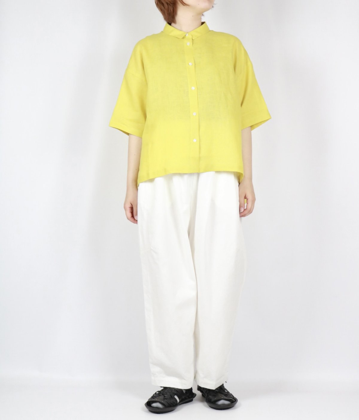 画像20: nachukara リネンポプリンシャツカラーブラウス 3色 (20)