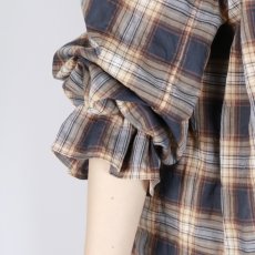 画像3: 【6月17日12:00までの期間限定販売】Nina Niina　check puff blouse　2色  (3)