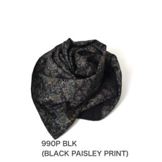 画像18: maison de soil  STITCHED BANGALORE SILK PAISLEY PRINT SCARF WITH BLANCKET STITCH  2色 (18)
