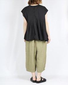 画像22: maison de soil 80s ORGANIC VOILE PLAIN CREW-NECK F/SLEEVE SHIRT WITH INVERTED PLEAT 2色 (22)