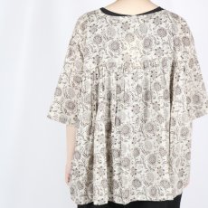 画像9: SOIL  80s VOILE TWO TONE FLOWER PRINT GATHERED SMOCK (9)