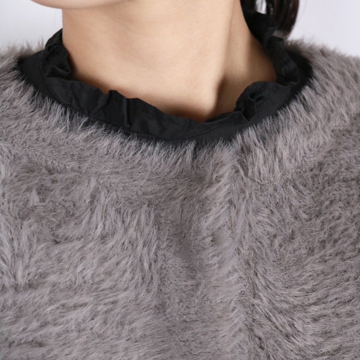 画像20: sosotto  フェイクファーニットカーデ   2色 (20)