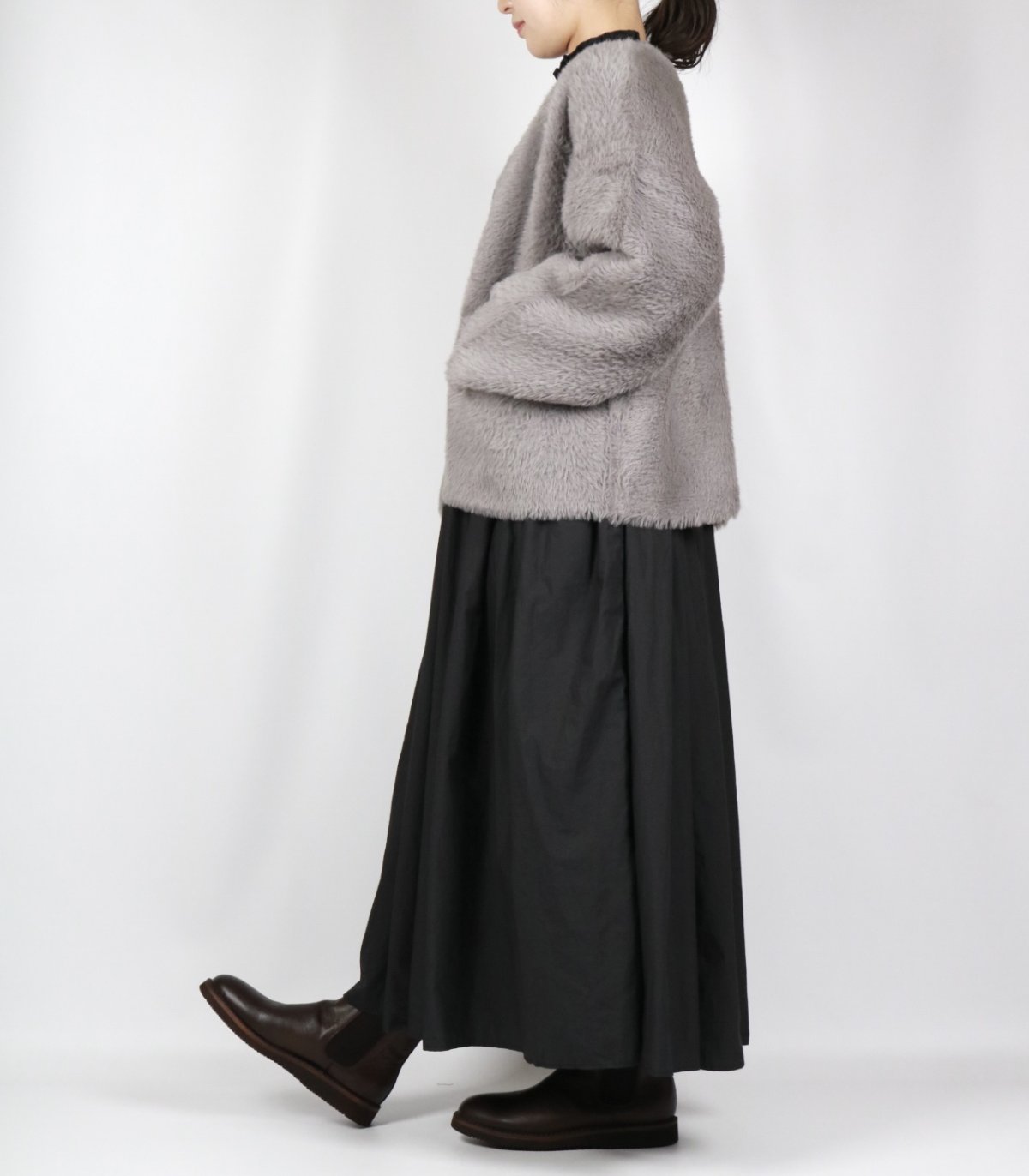 画像23: sosotto  フェイクファーニットカーデ   2色 (23)