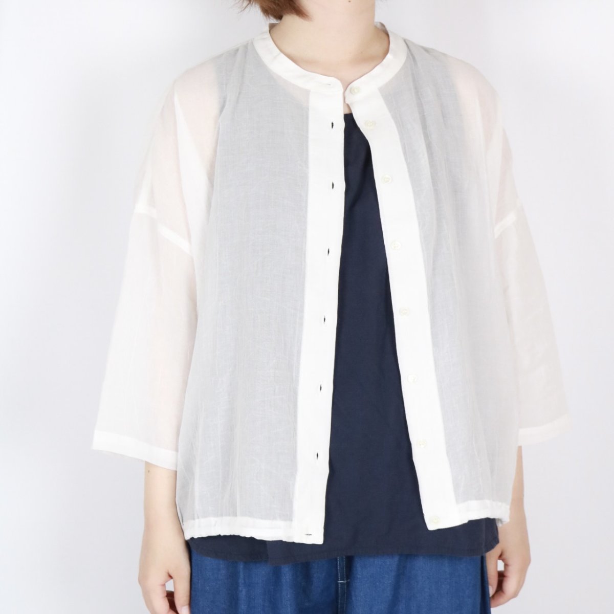 画像24: nachukara ワッシャーボイル裾ゴムシャツ 3色 (24)