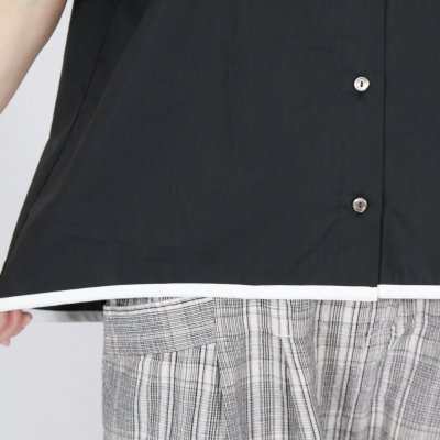画像2: DIARIES BICOLOR HEMLINE SHIRT 2色