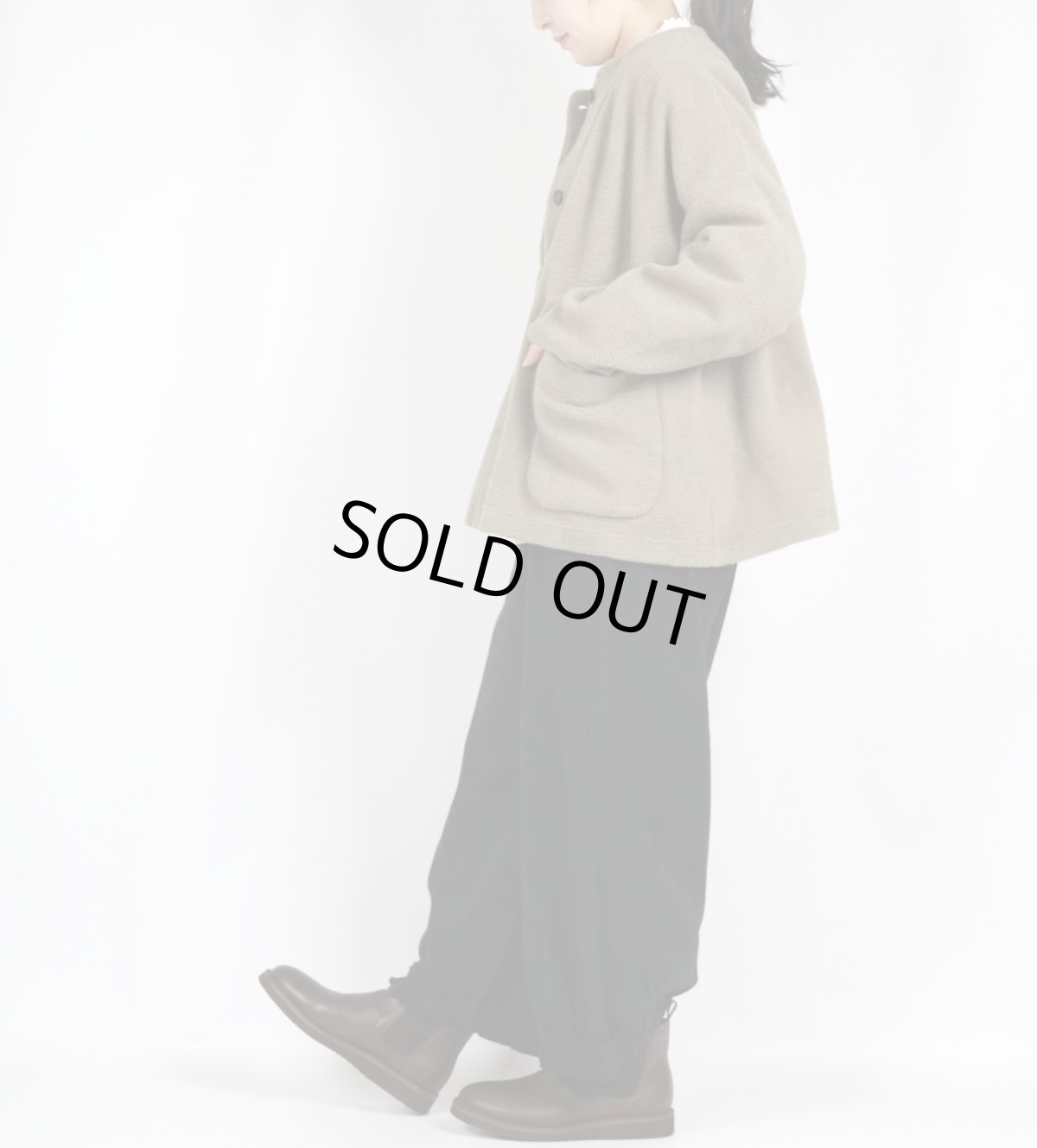 画像26: bluewillow コットン平織り無地起毛裾フリルパンツ 3色 (26)