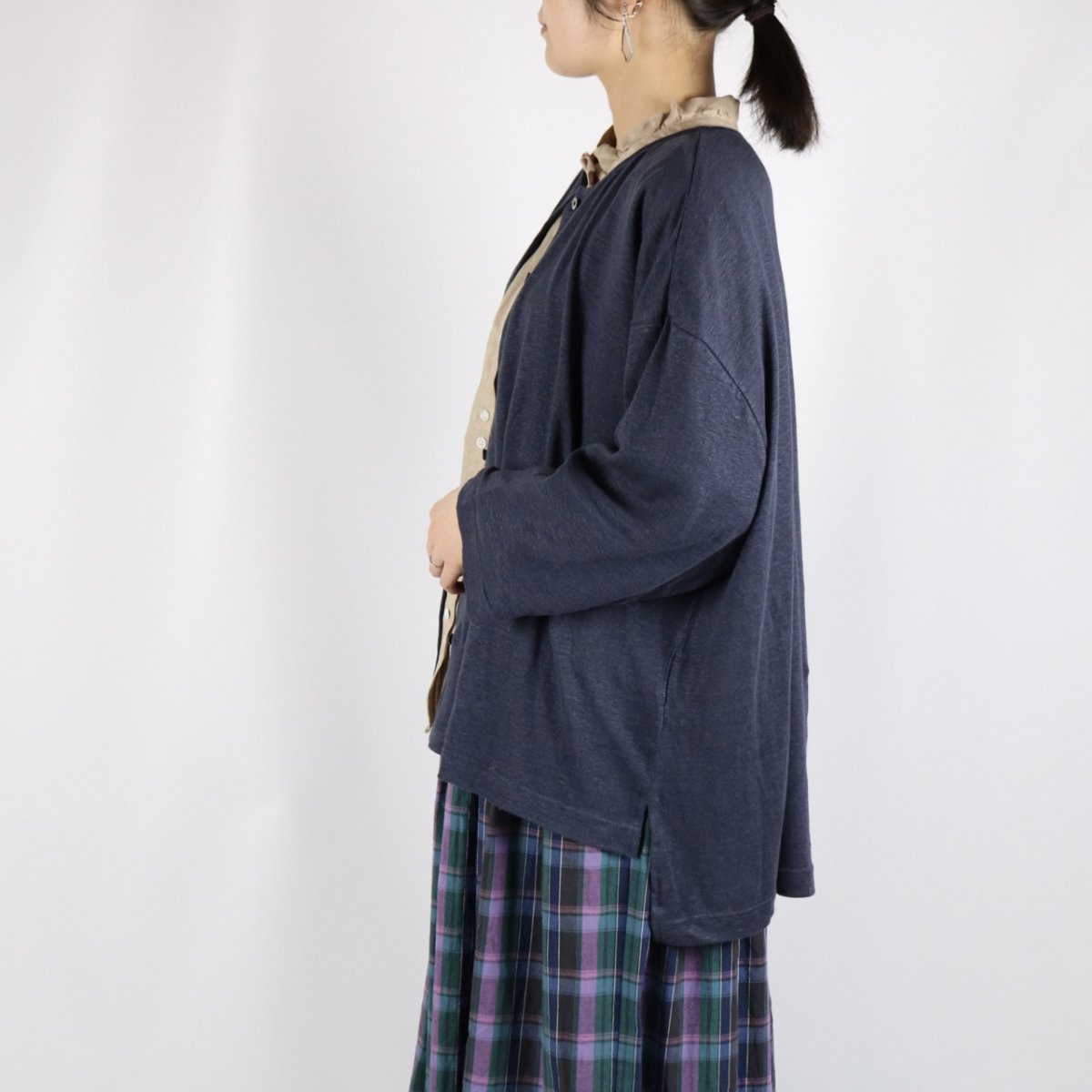 画像25: 30%OFF  SALE!  nachukara リネン天竺前後差カーディガン　5色 (25)