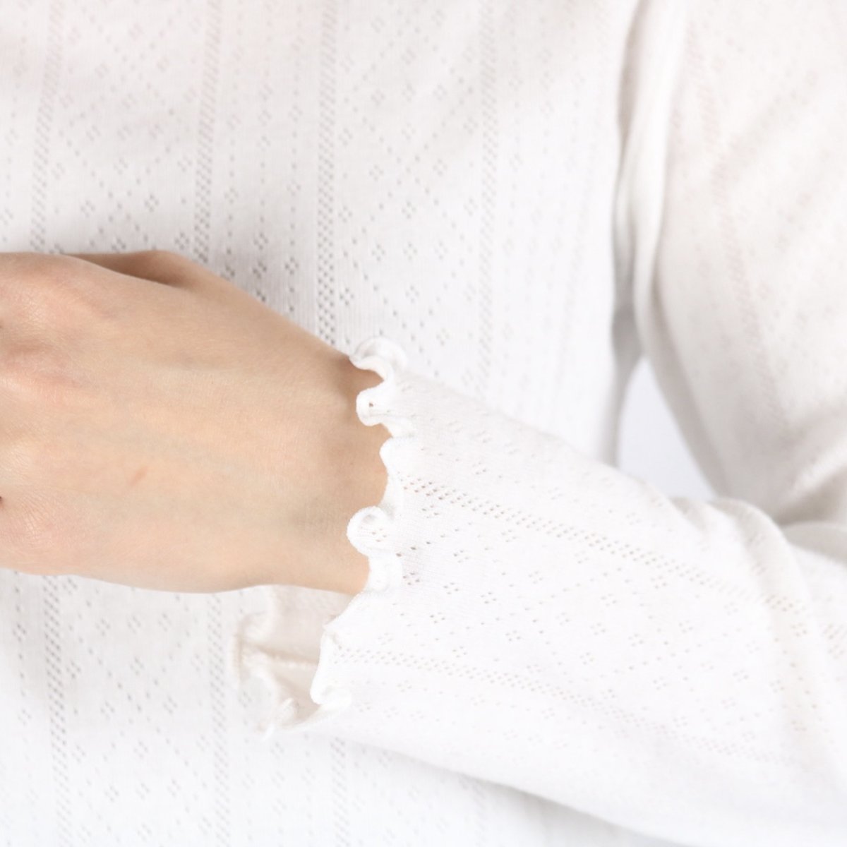 画像15: PONT DE CHALONS パターンメッシュ9分袖プルオーバー 4色 (15)