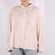 画像13: tumugu 太番手ステッチコットンリネンボイルシャツ 2色 (13)
