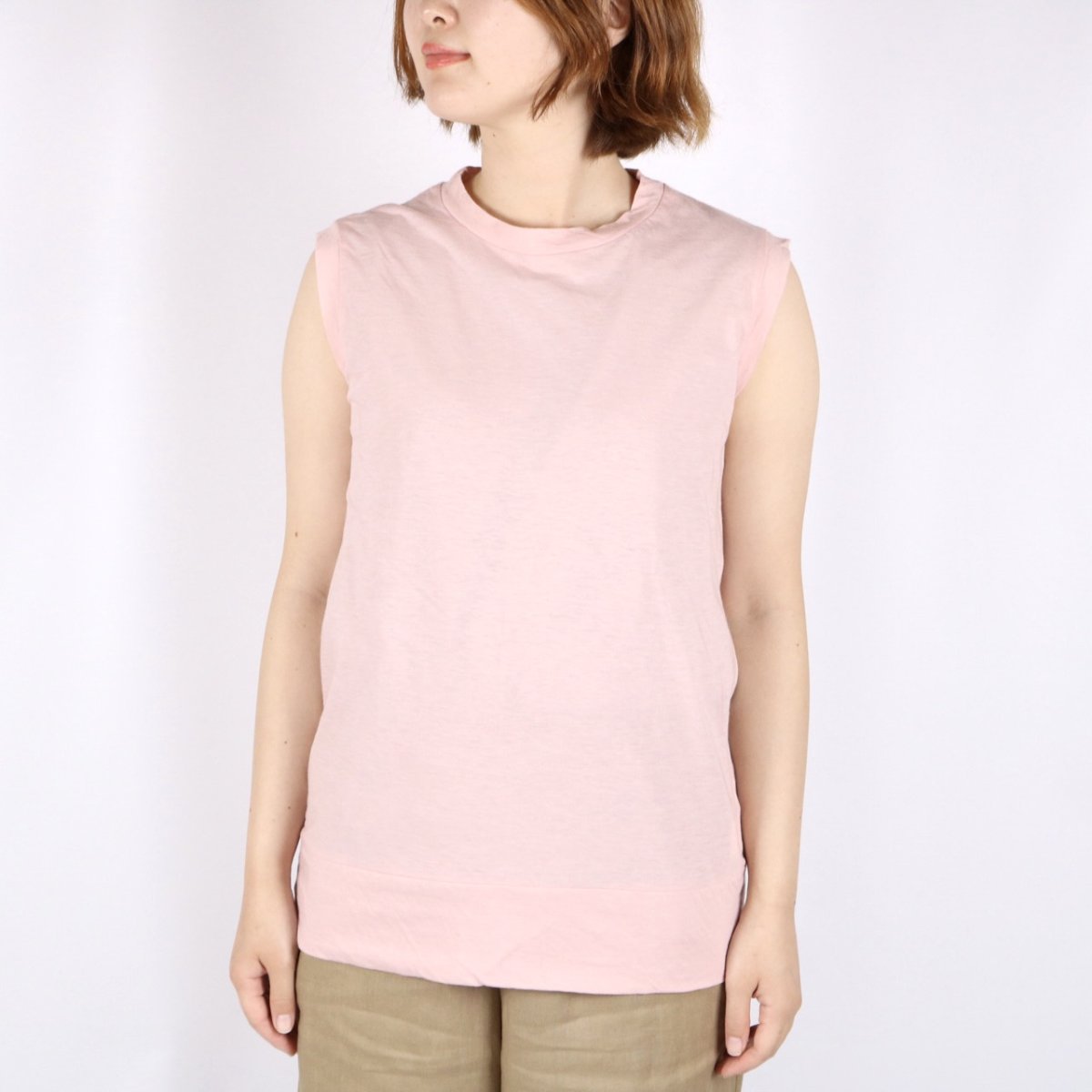 画像7: tumugu フェザリーコットンクルーネックタンクトップ 5色 (7)