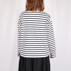 画像16: M.B.L. REGULAR STRIPE L/SL DROP SHOULDER BASQUE SHIRT 2色 (16)