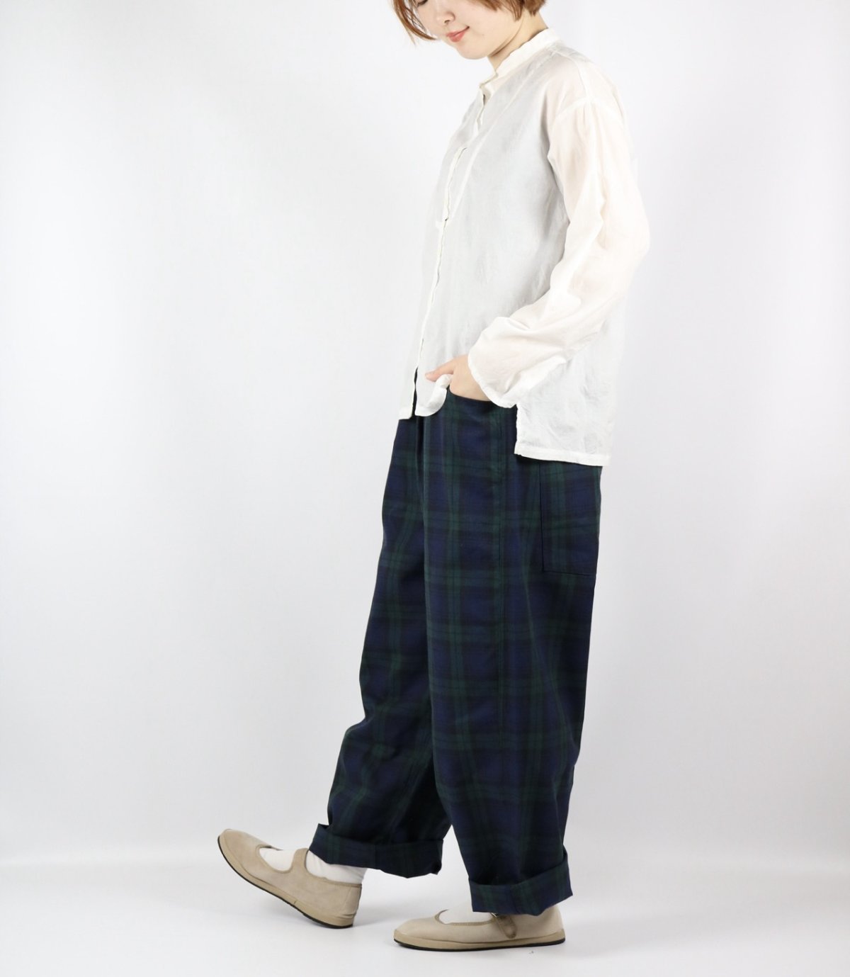 画像12: 30%OFF SALE!   LUEUF　80ローンリップルドット製品洗い加工クレリックシャツ　2色 (12)