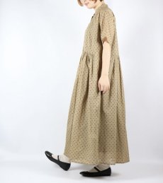 画像22: SOIL COTTON VOILE DOT PRINT BANDED COLLAR DRESS　2色2サイズ (22)