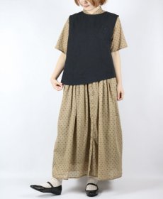 画像30: SOIL COTTON VOILE DOT PRINT BANDED COLLAR DRESS　2色2サイズ (30)