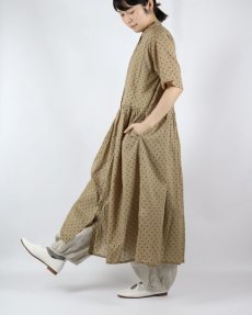 画像16: SOIL COTTON VOILE DOT PRINT BANDED COLLAR DRESS　2色2サイズ (16)