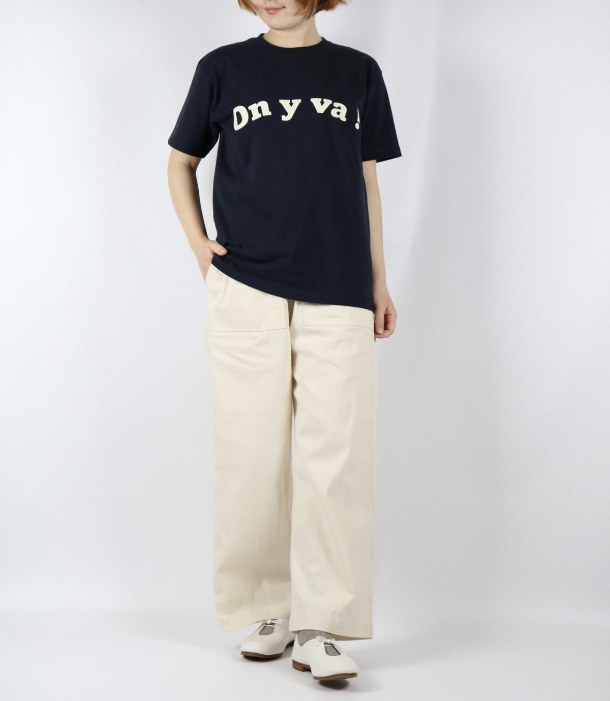 画像8: 20%OFF SALE!  Vent d'ouest コットンロゴTシャツ『On y va!』3色 (8)
