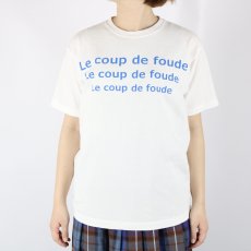 画像2: Vent d'ouest コットンロゴTシャツ『Le coup de foude』2色 (2)