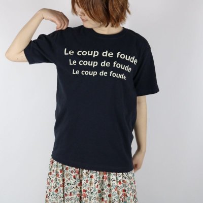 画像1: Vent d'ouest コットンロゴTシャツ『Le coup de foude』2色