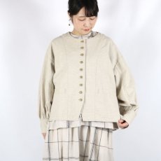 画像8: tukuroi  綿麻平織ボリューム袖 ジャケット 2色 (8)