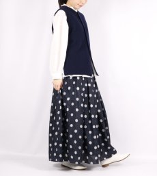 画像6: maison de soil  BANGALORE SILK DOT PRINT RAJASTHAN TUCK GATHERED SKIRT WITH LINING 2色 (6)