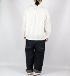 画像25: tukuroi 製品染め ジャガード ギャザーシャツ 2色 (25)