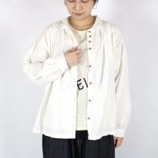 画像28: tukuroi 製品染め ジャガード ギャザーシャツ 2色 (28)