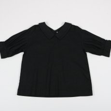 画像10: 30%OFF SALE　ROBE de PEAU ブリリアントコットンリネンブラウス   BLACK (10)