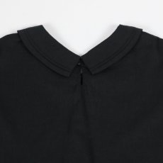 画像15: 30%OFF SALE　ROBE de PEAU ブリリアントコットンリネンブラウス   BLACK (15)