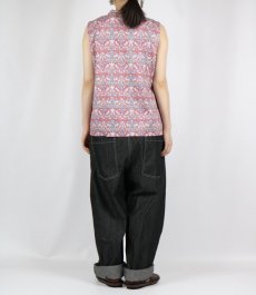 画像12: 40%OFF SALE   Michel Beaudouin LIBERTYタナローンSUMMER ノースリーブブラウス 2色 (12)